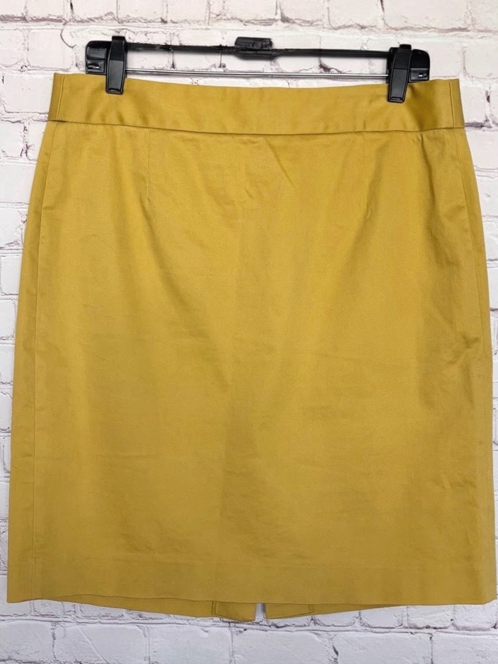 J. CREW Factory Mustard Yellow Knee Length No 2 Pencil Skirt--EUC--12